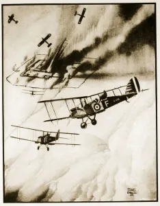 Transport,travellers & Immigrants Gallery: Subduing the Mad Mullah, illustration from Flying Memories by John Hamilton, 1934 (litho)