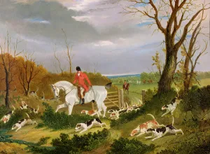 The Suffolk Hunt - Going to Cover near Herringswell (oil on canvas) The Suffolk Hunt - Going to Cover near Herringswell (oil on canvas)