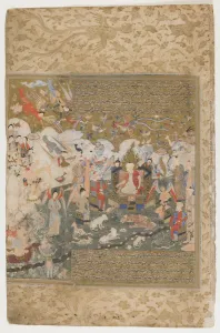 Suleyman enthroned, 1571-72 (opaque watercolor, ink and gold on paper) Suleyman enthroned, 1571-72 (opaque watercolor, ink and gold on paper)