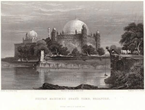 Sultan Mahomed Shahs tomb in Beejapore (engraving)