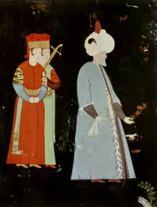 The Sultan Suleyman the Magnificent (1494-1566) with Two Dignitaries The Sultan Suleyman the Magnificent (1494-1566) with Two Dignitaries