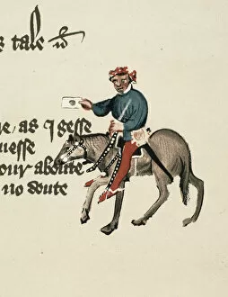 Images Dated 25th July 2006: The Summoner, detail from The Canterbury Tales, by Geoffrey Chaucer (c
