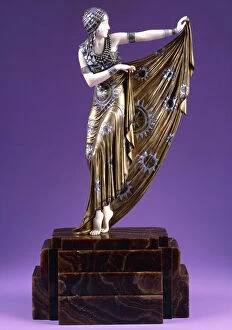 Turning Away Collection: Sunburst, early 20th century (gilt and cold-painted bronze, onyx base)