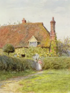 Sunflower Cottage (w/c on paper) Sunflower Cottage (w/c on paper)