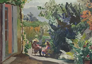 Pierre Eugene Montezin Gallery: The Sunlit Garden, 1913 (oil on canvas)
