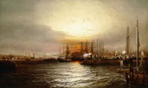 Arthur Clifton Goodwin Gallery: Sunrise from Chapman Dock and Old Brooklyn Navy Yard, East River