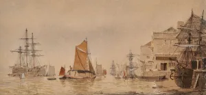 Sunset on the River Medway, 1850-1911 (Watercolour) Sunset on the River Medway, 1850-1911 (Watercolour)