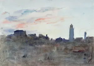 After Sunset, View from the Artists Window in Morpeth Terrace (watercolour) After Sunset, View from the Artists Window in Morpeth Terrace (watercolour)