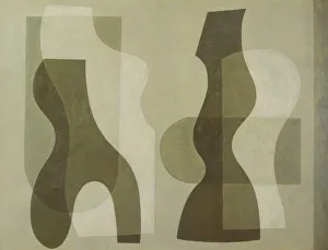 Superposed Forms, (oil on gesso prepared board) Superposed Forms, (oil on gesso prepared board)
