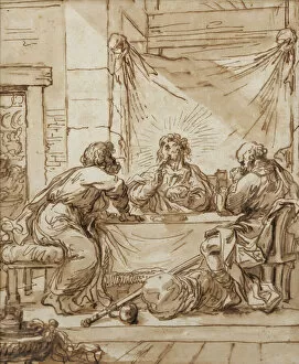 Images Dated 7th June 2007: The Supper at Emmaus (ink on paper)
