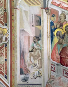 The Last Supper, detail of the hearth, 1325 (fresco) (detail of 182061) The Last Supper, detail of the hearth, 1325 (fresco) (detail of 182061)