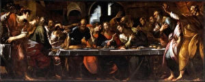 Giulio Cesare Procaccini Collection: The last supper (oil on canvas, c. 1618)