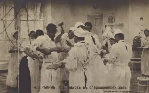 The Surgeon E Pavlov in the Operating Theatre, 1888 (litho) The Surgeon E Pavlov in the Operating Theatre, 1888 (litho)