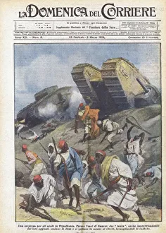 A surprise for the Arabs in Tripolitania (colour litho) A surprise for the Arabs in Tripolitania (colour litho)