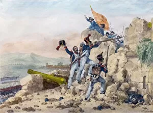 The surrender of Ciudad Rodrigo, Spain, 1810 (engraving)