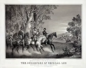 The Surrender of General Lee, pub. 1866 (litho) The Surrender of General Lee, pub. 1866 (litho)