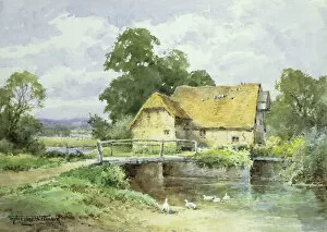 Henry John Sylvester Stannard Gallery: By a Surrey Watermill (w / c)