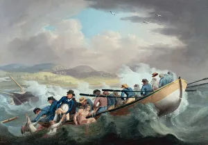 Survivors from a shipwreck off the Isle of Wight being rescued by the crew of H.M.S Survivors from a shipwreck off the Isle of Wight being rescued by the crew of H.M.S