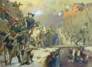 Suvorov crossing the Devils Bridge in 1799, 1880 (w/c on paper) Suvorov crossing the Devils Bridge in 1799, 1880 (w/c on paper)