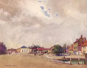 Swaffham Market Place, Norfolk (colour litho) Swaffham Market Place, Norfolk (colour litho)