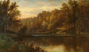 Swanbourne Lake Autumn, Arundel Park Sunset, 1883 (oil on canvas) Swanbourne Lake Autumn, Arundel Park Sunset, 1883 (oil on canvas)