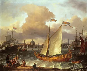 The Swedish Yacht Lejouet, in Amsterdam Harbour, 1674 (oil on canvas) The Swedish Yacht Lejouet, in Amsterdam Harbour, 1674 (oil on canvas)