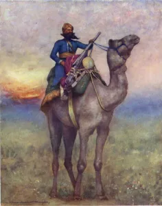 A Swivel-gun Bearer from Rajputana (colour litho) A Swivel-gun Bearer from Rajputana (colour litho)