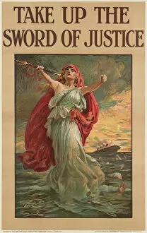 Take Up the Sword of Justice, 1915 (poster, recruiting