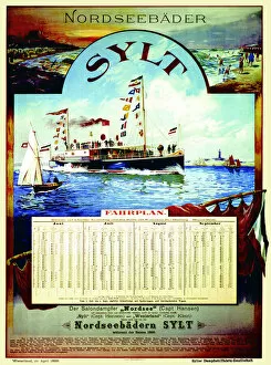 Images Dated 10th August 2012: Sylt, poster advertising the Sylt Steamship Company, 1899 (colour litho)