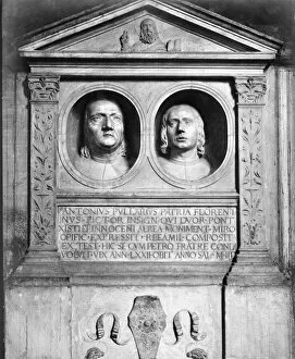 Tablet commemorating Antonio and Piero Pollaiolo (marble)