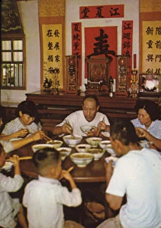Taiwan: Chinese meal, 1960 (photo)