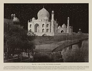 Taj Mahal, Agra, India (engraving)
