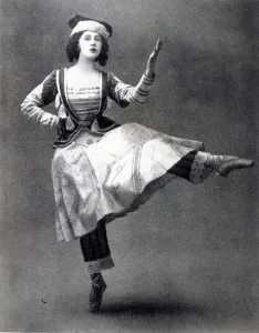 Tamara Karsavina in the ballet Petrouchka, 1911 (b/w photo)