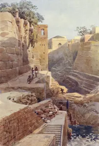 The Tank at the Back of the Dargah, Ajmere (colour litho) The Tank at the Back of the Dargah, Ajmere (colour litho)