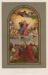 Tapestry after Titian from The Imperial Manufactory of the Gobelins, Paris (chromolitho) Tapestry after Titian from The Imperial Manufactory of the Gobelins, Paris (chromolitho)
