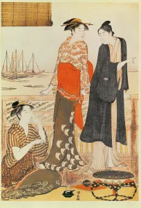 A Teahouse by the Water (colour woodblock print) A Teahouse by the Water (colour woodblock print)
