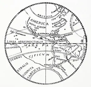 Historical Maps Prints: The Silver map of the world