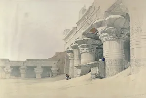 Temple of Horus, Edfu, from Egypt and Nubia, engraved by Louis Haghe (1806-85) Temple of Horus, Edfu, from Egypt and Nubia, engraved by Louis Haghe (1806-85)
