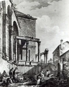 The Temple of Jupiter in the palace of Diocletian (245-313), Roman Emperor 284-305 The Temple of Jupiter in the palace of Diocletian (245-313), Roman Emperor 284-305