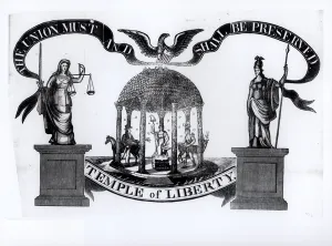 Temple of Liberty, 1834 (woodcut) (b/w photo) Temple of Liberty, 1834 (woodcut) (b/w photo)