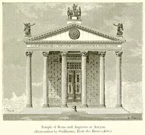 Temple of Rome and Augustus at Ancyra (engraving)