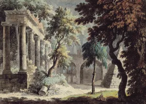 The Temple of Saturn (Roman Ruins) (pen & ink, w/c and wash on paper) The Temple of Saturn (Roman Ruins) (pen & ink, w/c and wash on paper)
