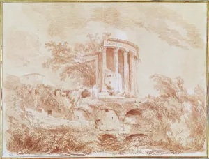 Temple of the Sybil at Tivoli (red chalk on paper) Temple of the Sybil at Tivoli (red chalk on paper)