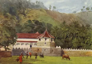 The Temple of the Tooth, Kandy, Exterior (colour litho) The Temple of the Tooth, Kandy, Exterior (colour litho)