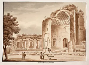 The Temple of Venus after being cleared up, 1833 (etching with brown wash) The Temple of Venus after being cleared up, 1833 (etching with brown wash)