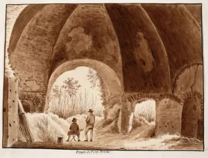 Temple of Venus Ericine, 1833 (etching with brown wash) Temple of Venus Ericine, 1833 (etching with brown wash)