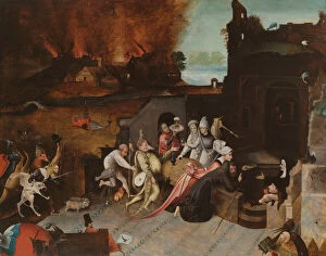 The Temptation of St Anthony, c.1530-1600 (oil on panel)