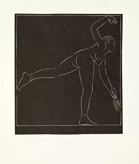 Arabesque Gallery: The Tennis Player, 1923 (wood engraving)