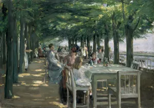 The Terrace at the Restaurant Jacob in Nienstedten on the Elbe, 1902 (oil on canvas) The Terrace at the Restaurant Jacob in Nienstedten on the Elbe, 1902 (oil on canvas)