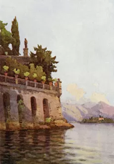 Ella Du Cane Gallery: A Terrace Wall, Lago Maggiore (colour litho)